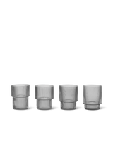 Ripple Glasses - Set of 4 - Smoked Grey