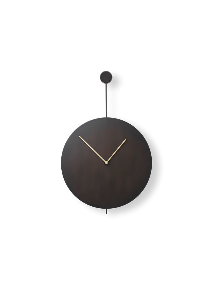 Trace Wall Clock - Black/Brass