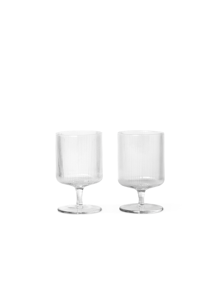 Ripple Wine Glasses - Set of 2 - Clear