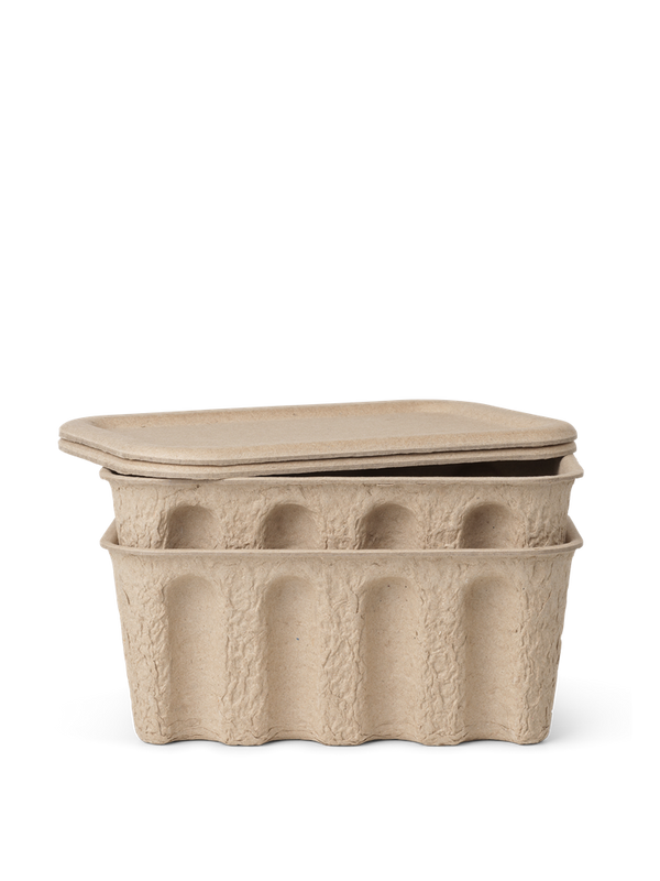 Paper Pulp Box - Small - Set of 2 - Brow