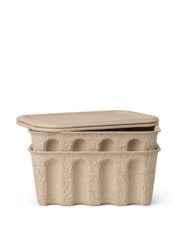 Paper Pulp Box - Small - Set of 2 - Brow