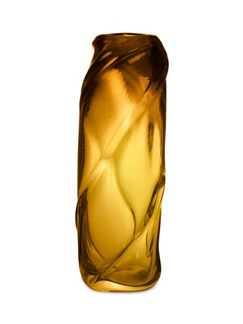 Water Swirl Vase - Tall - Amber