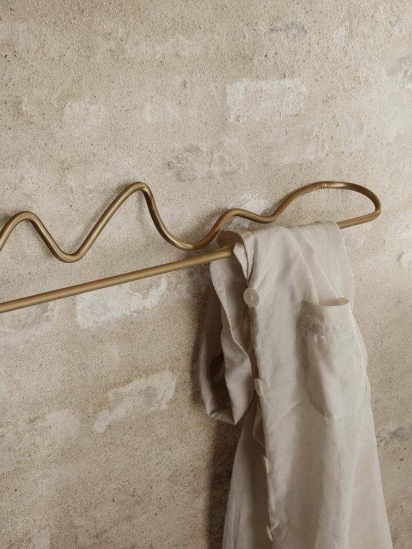 Curvature Towel Hanger - Brass