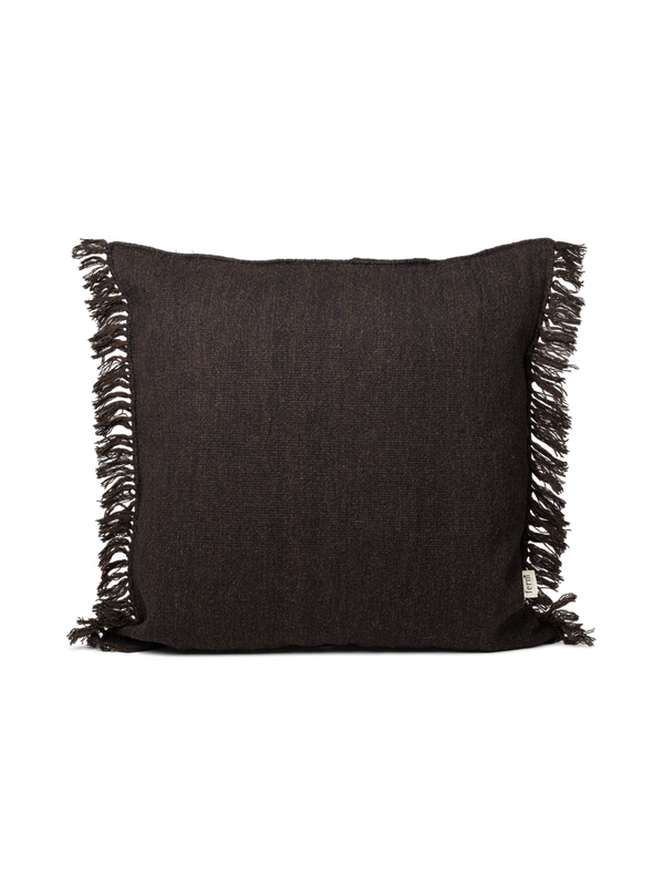 Kelim Fringe Cushion - L - Dark Melange