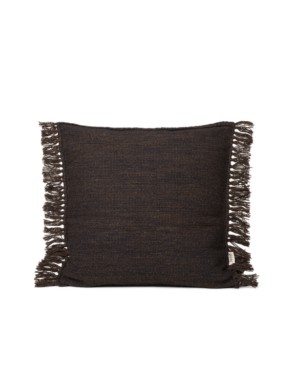 Kelim Fringe Cushion - S - Dark Melange