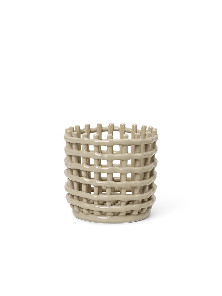 Ceramic Basket - Small - Cashmere