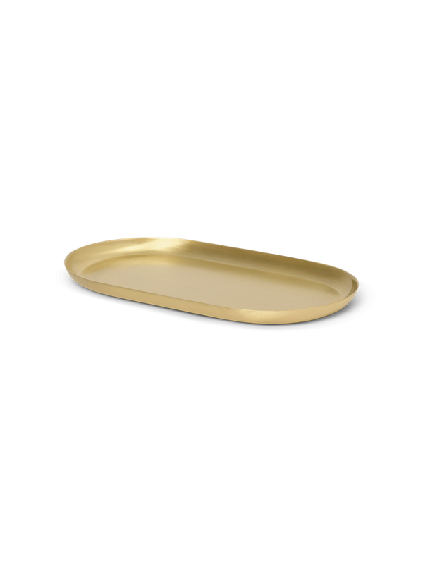 Basho Tray - Oval - Brass