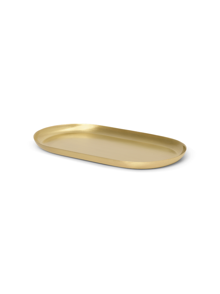 Basho Tray - Oval - Brass