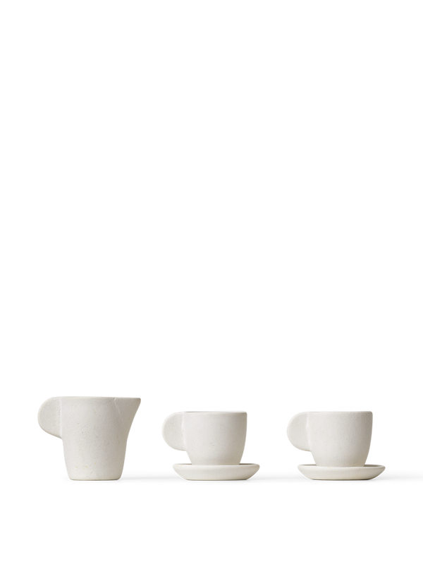 Miniature Tea Set - Ceramic - Off-White