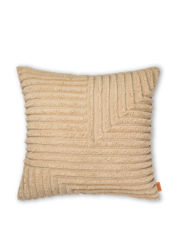 Crease Wool Cushion - Large - Light Sand