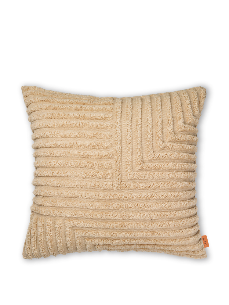 Crease Wool Cushion - Large - Light Sand