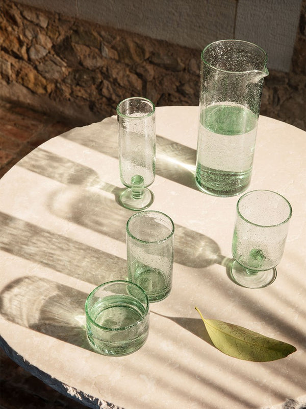 Oli Water Glass - Low - Recycled clear