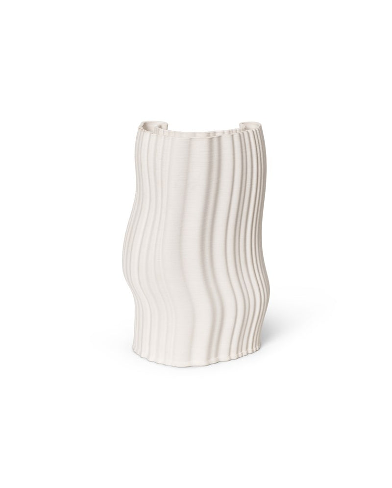 Moire Vase - H30 - Off-White