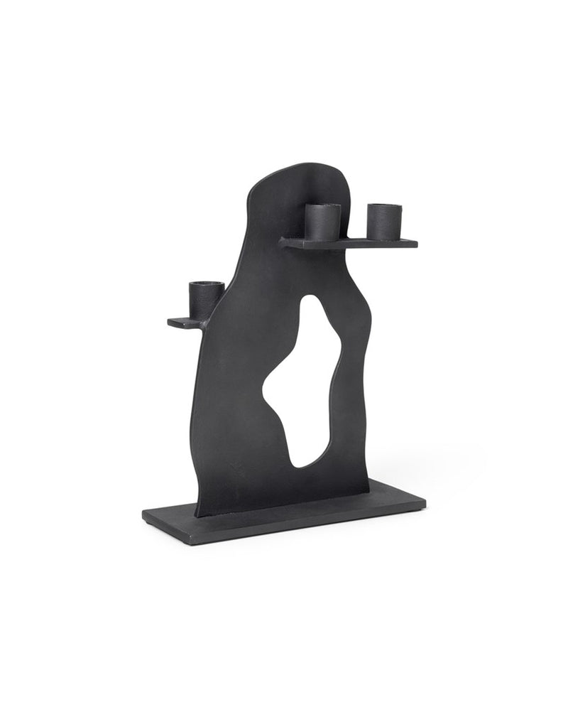 Erode Candle Holder - Black Alu