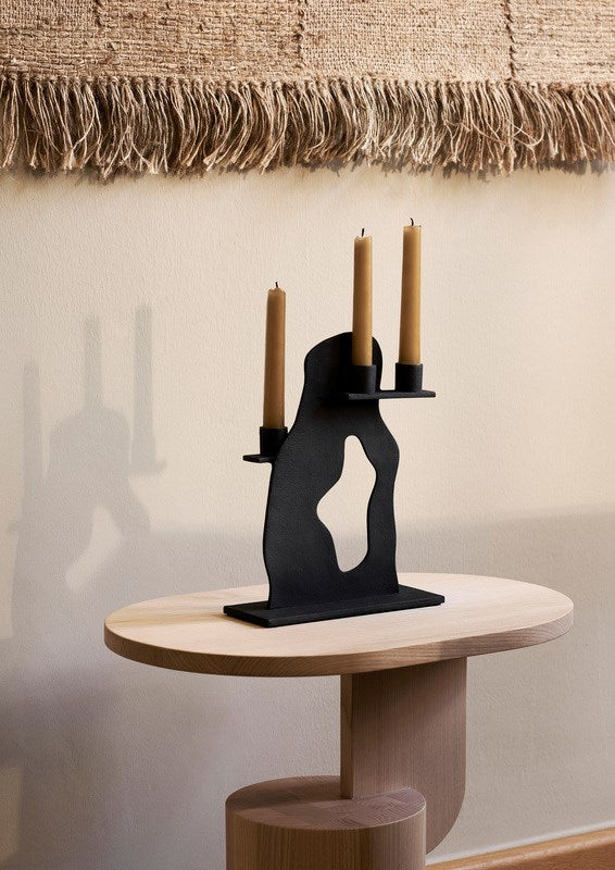 Erode Candle Holder - Black Alu