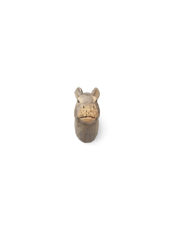 Animal Hand-carved Hook - Hippo