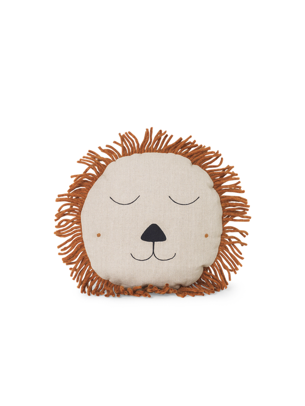 Safari Cushion - Lion - Natural