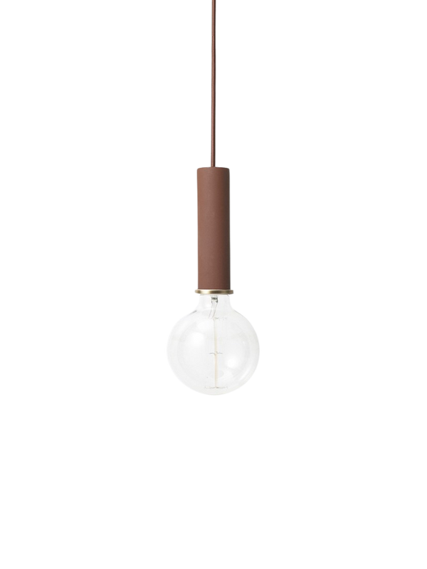 Collect - Socket Pendant - High  - Red Brown