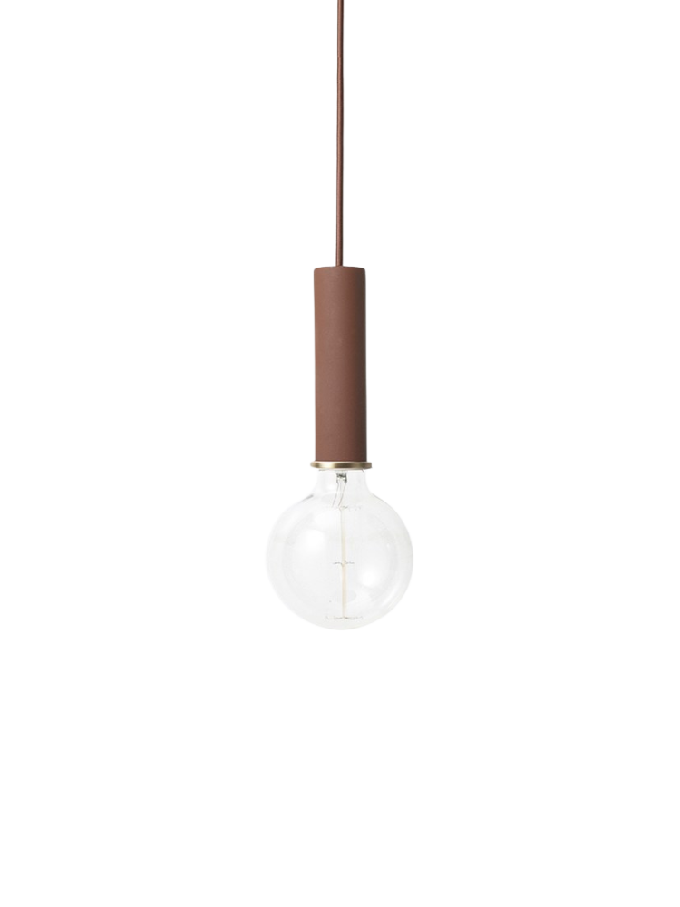 Collect - Socket Pendant - High  - Red Brown