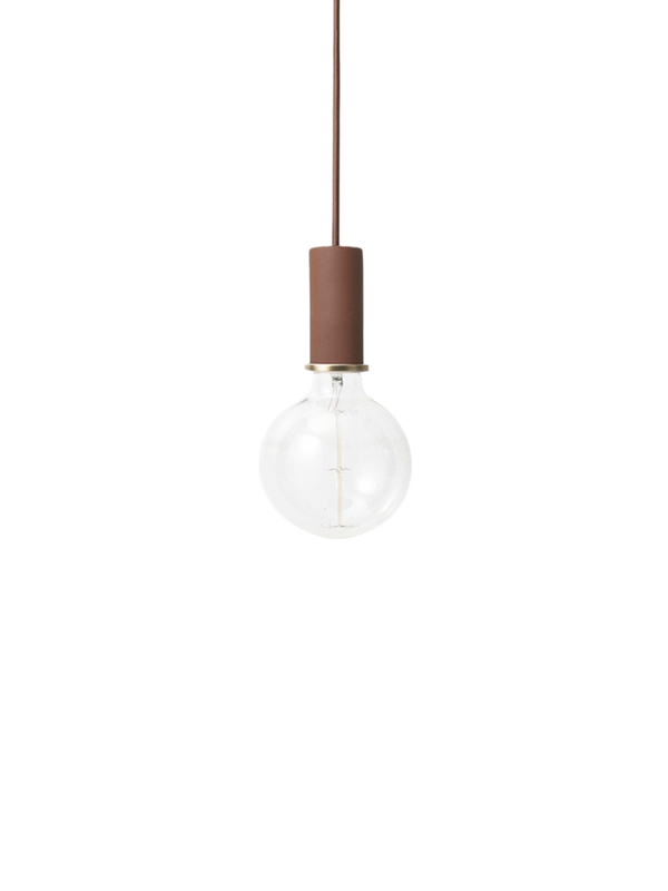 Collect - Socket Pendant - Low - Red Brown